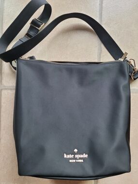 Kate Spade Chelsea Large Black Nylon Crossbody